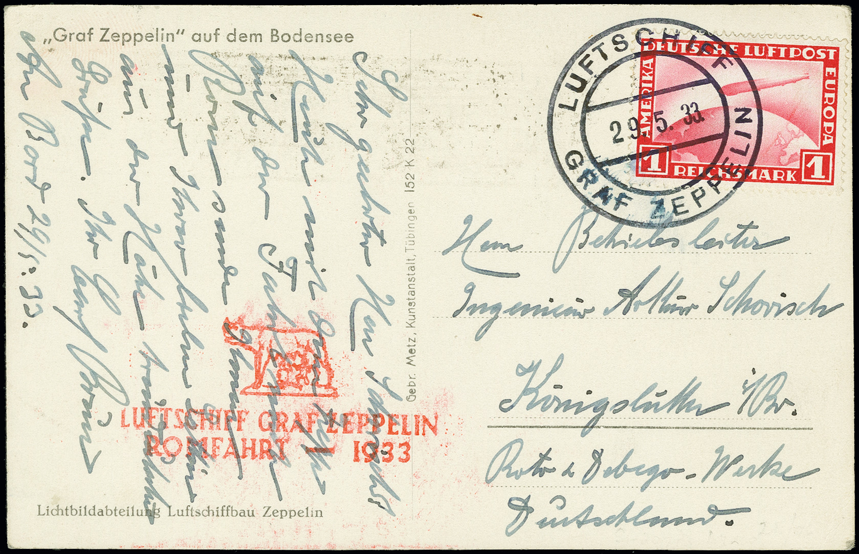 Stamp Auction Airmail Zeppelin Auction 368 Day 2 Lot 1239