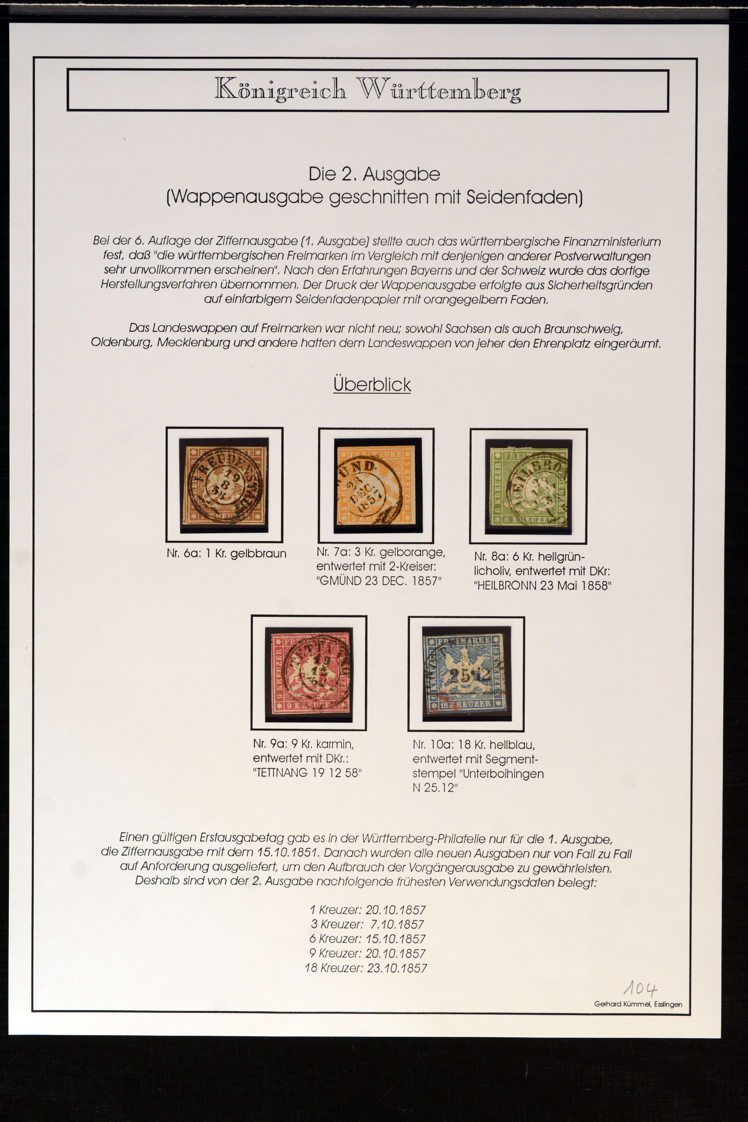 Stamp Auction German States Wurttemberg Auction 368 Day 3 Lot
