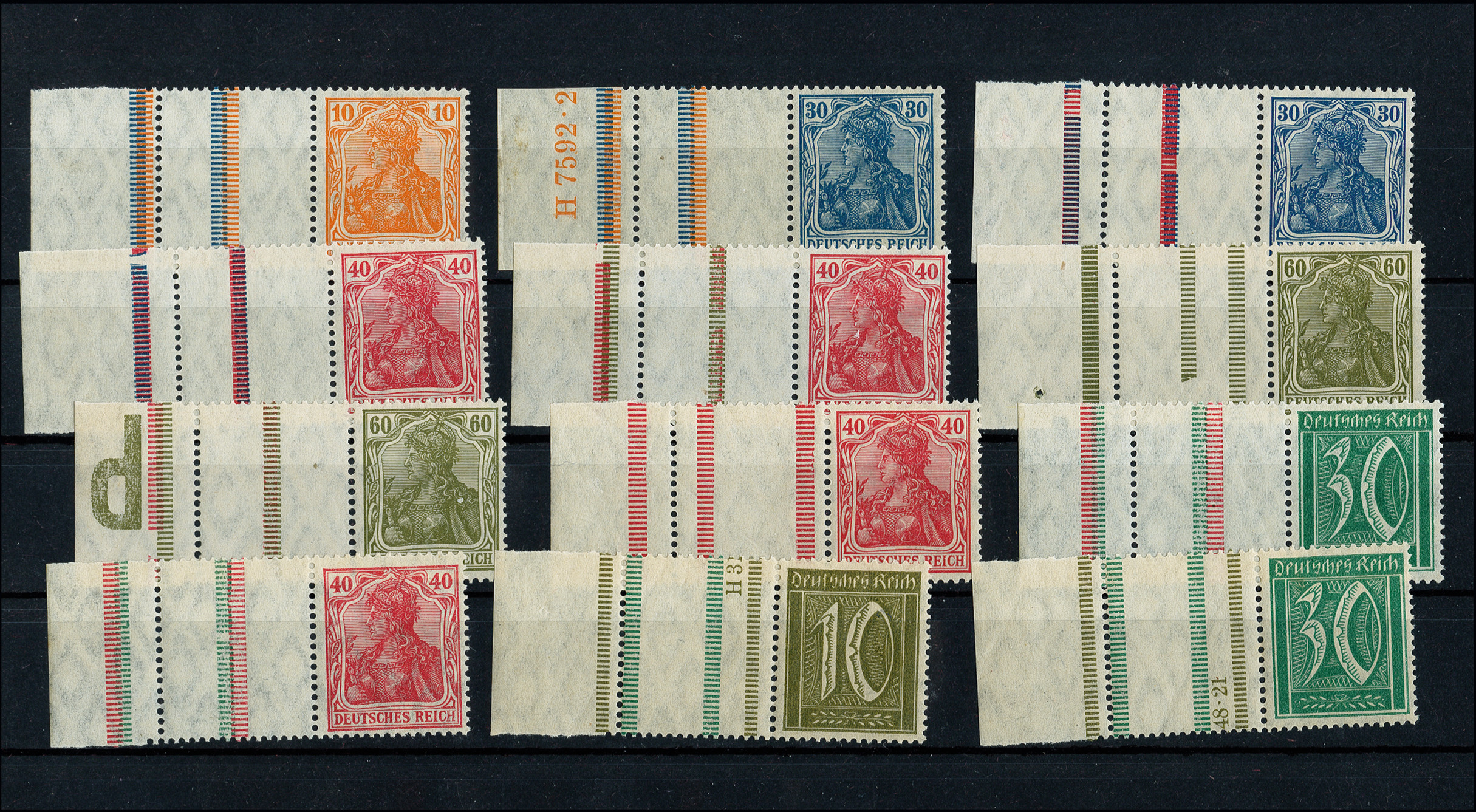 Lot 3756 - German Empire german empire - se-tenants - Heinrich Koehler Auktionen Auction #371- Day 3 Lot 3756 - German Empire german empire - se-tenants - Heinrich Koehler Auktionen Auction #371- Day 3