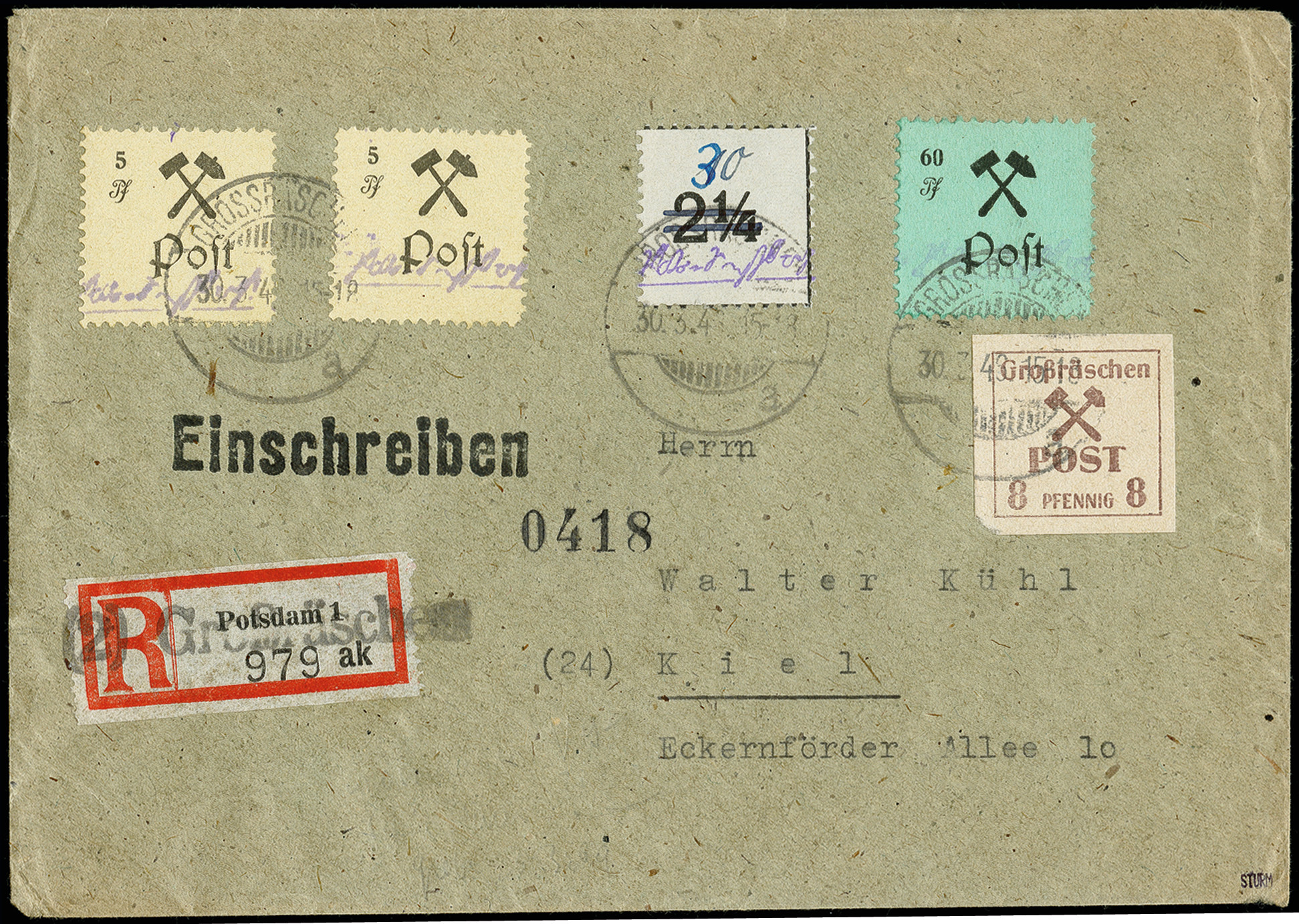 Lot 760 - german local issues after 1945 grossräschen -  Heinrich Koehler Auktionen Auction #371- Day 2