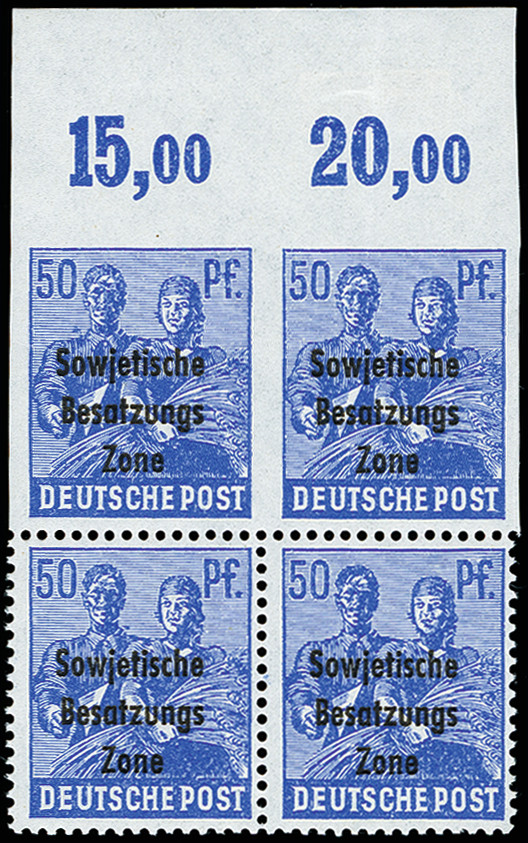 Lot 953 - sbz (soviet occupation zone) sbz - general issues - Heinrich Koehler Auktionen Auction #371- Day 2 Lot 953 - sbz (soviet occupation zone) sbz - general issues - Heinrich Koehler Auktionen Auction #371- Day 2