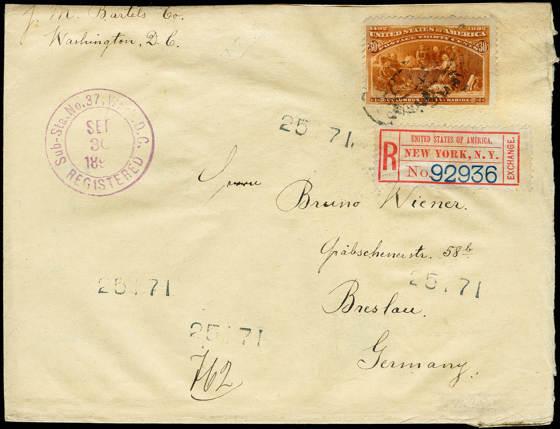 Lot 650 - Overseas United States of America -  Heinrich Koehler Auktionen Auction #371- Day 1
