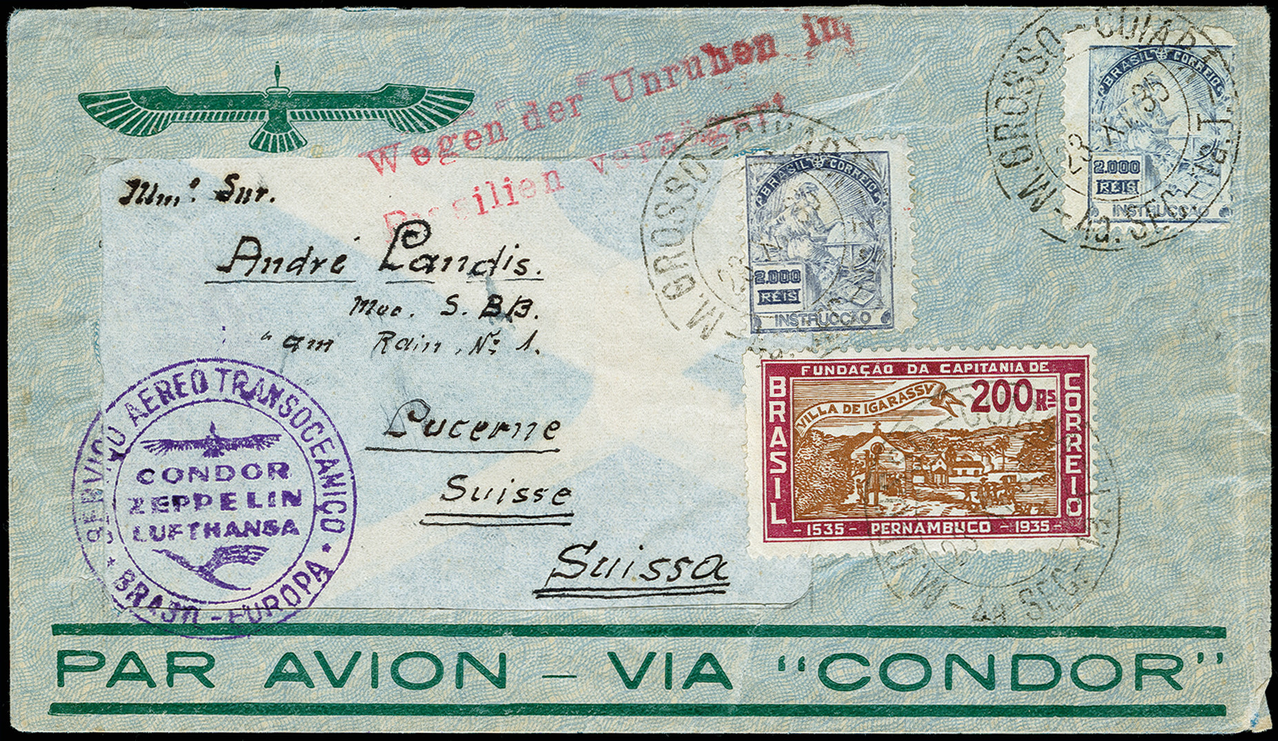 Lot 691 - airmail zeppelin - Heinrich Koehler Auktionen Auction #371- Day 1 Lot 691 - airmail zeppelin - Heinrich Koehler Auktionen Auction #371- Day 1