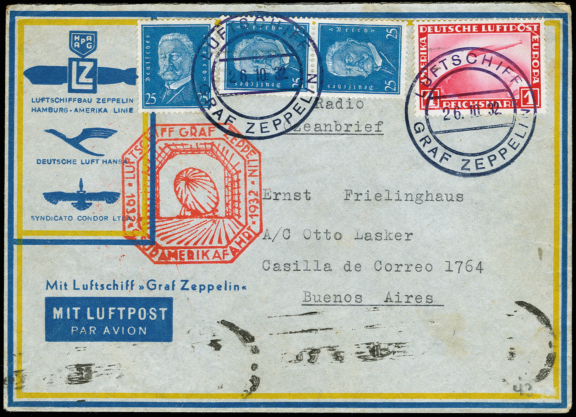Lot 683 - airmail zeppelin - Heinrich Koehler Auktionen Auction #371- Day 1 Lot 683 - airmail zeppelin - Heinrich Koehler Auktionen Auction #371- Day 1