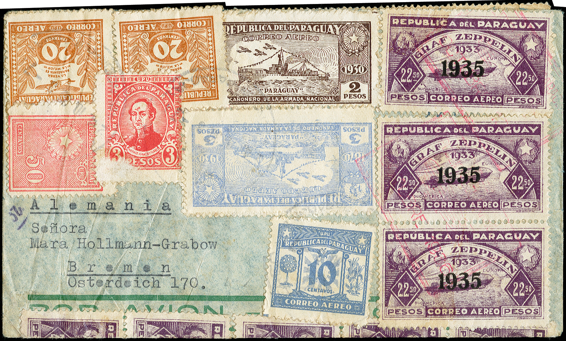 Lot 702 - airmail zeppelin - Heinrich Koehler Auktionen Auction #371- Day 1 Lot 702 - airmail zeppelin - Heinrich Koehler Auktionen Auction #371- Day 1