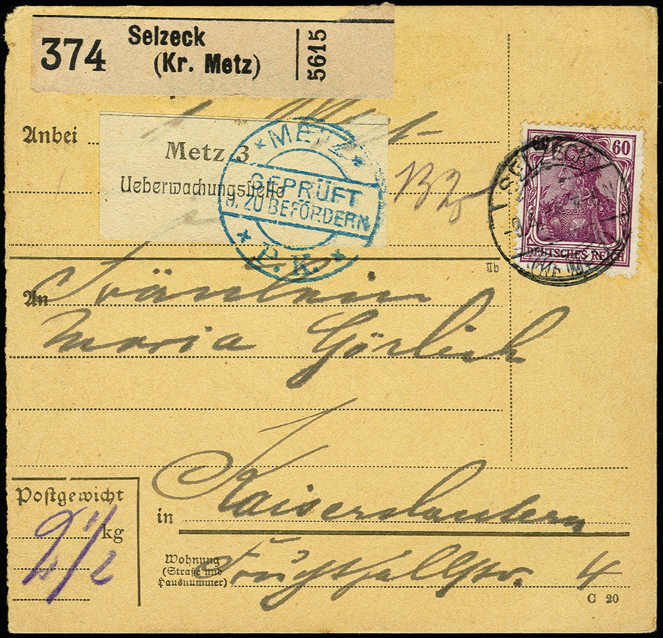 Stamp Auction Main Catalogue German Empire Auction 371 Day 4 Lot 7176
