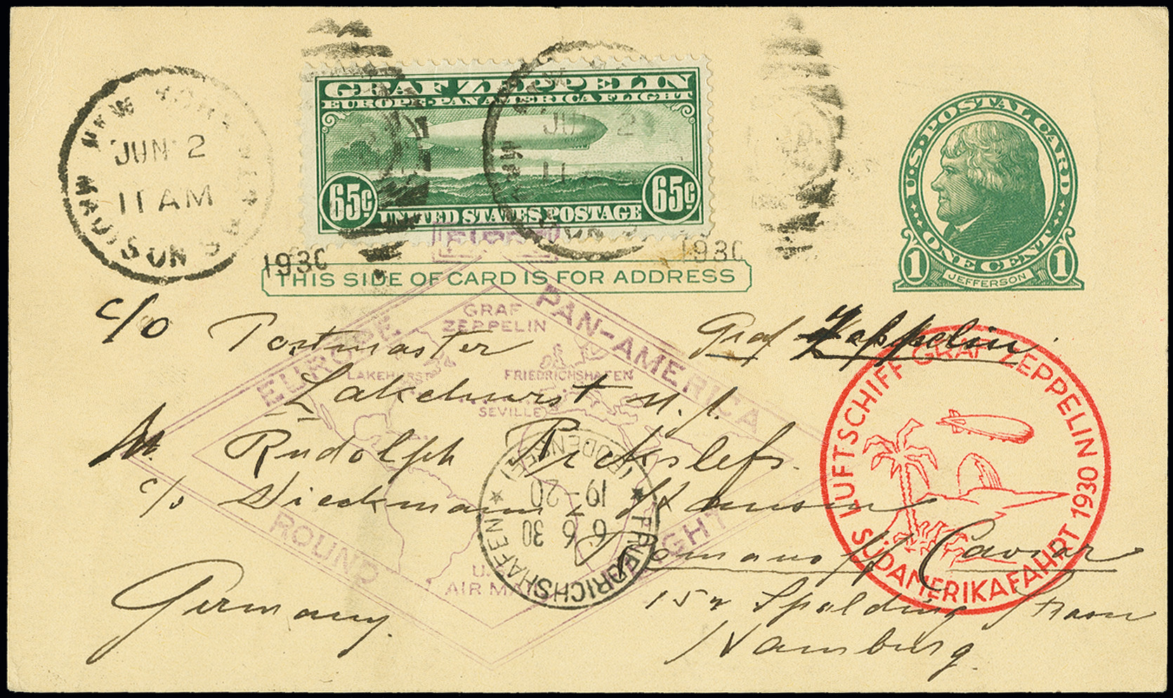 Lot 673 - airmail zeppelin - Heinrich Koehler Auktionen Auction #371- Day 1 Lot 673 - airmail zeppelin - Heinrich Koehler Auktionen Auction #371- Day 1