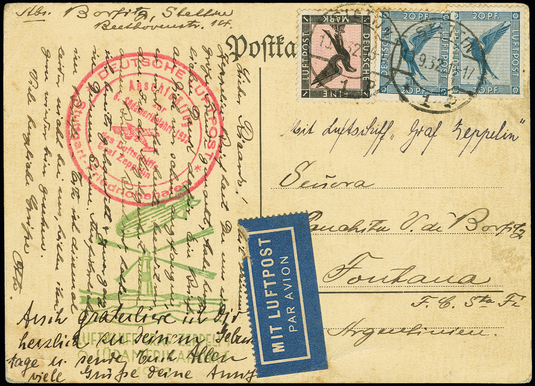 Lot 681 - airmail zeppelin - Heinrich Koehler Auktionen Auction #371- Day 1 Lot 681 - airmail zeppelin - Heinrich Koehler Auktionen Auction #371- Day 1