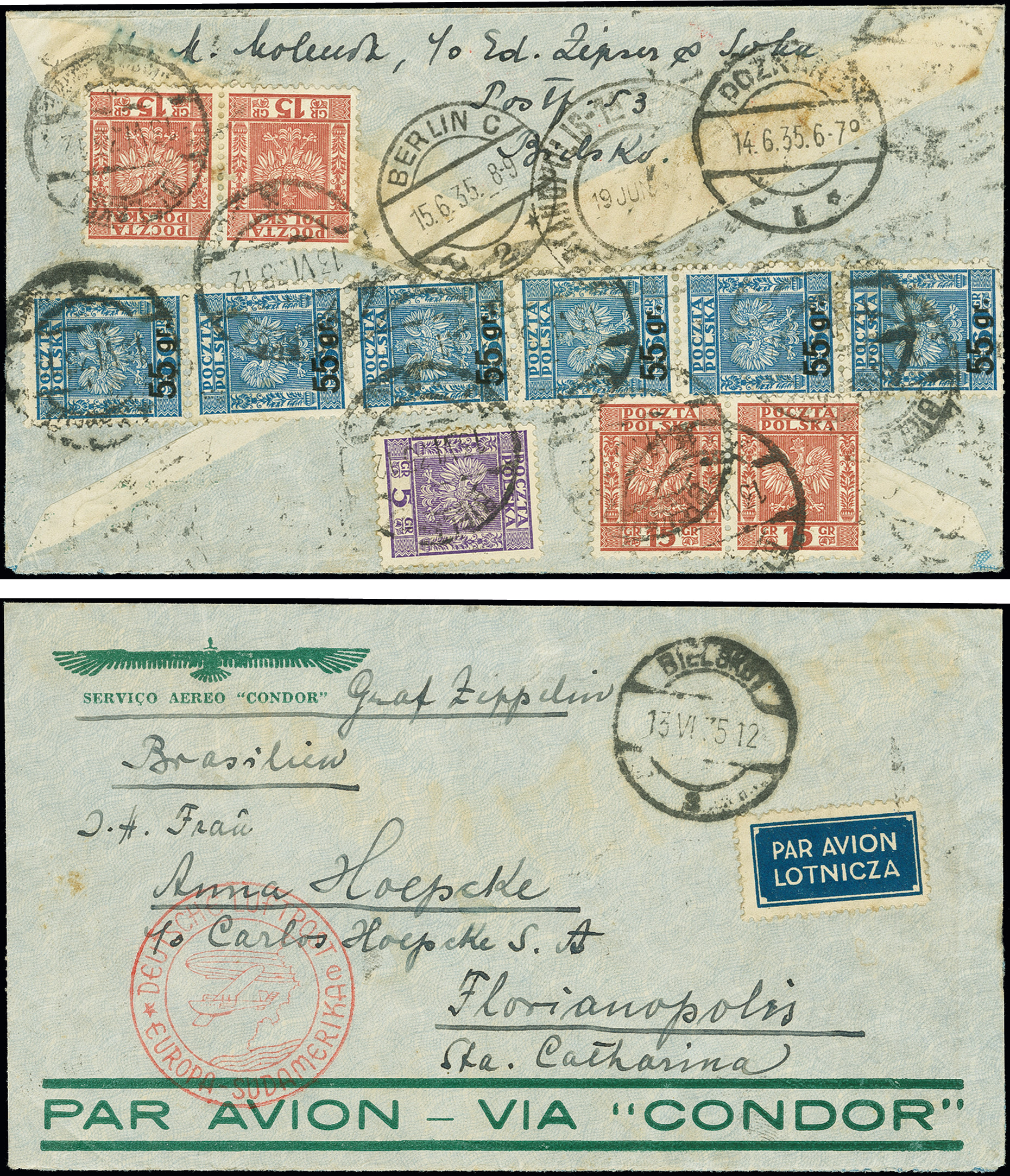 Lot 727 - airmail treaty post -  Heinrich Koehler Auktionen Auction #371- Day 1