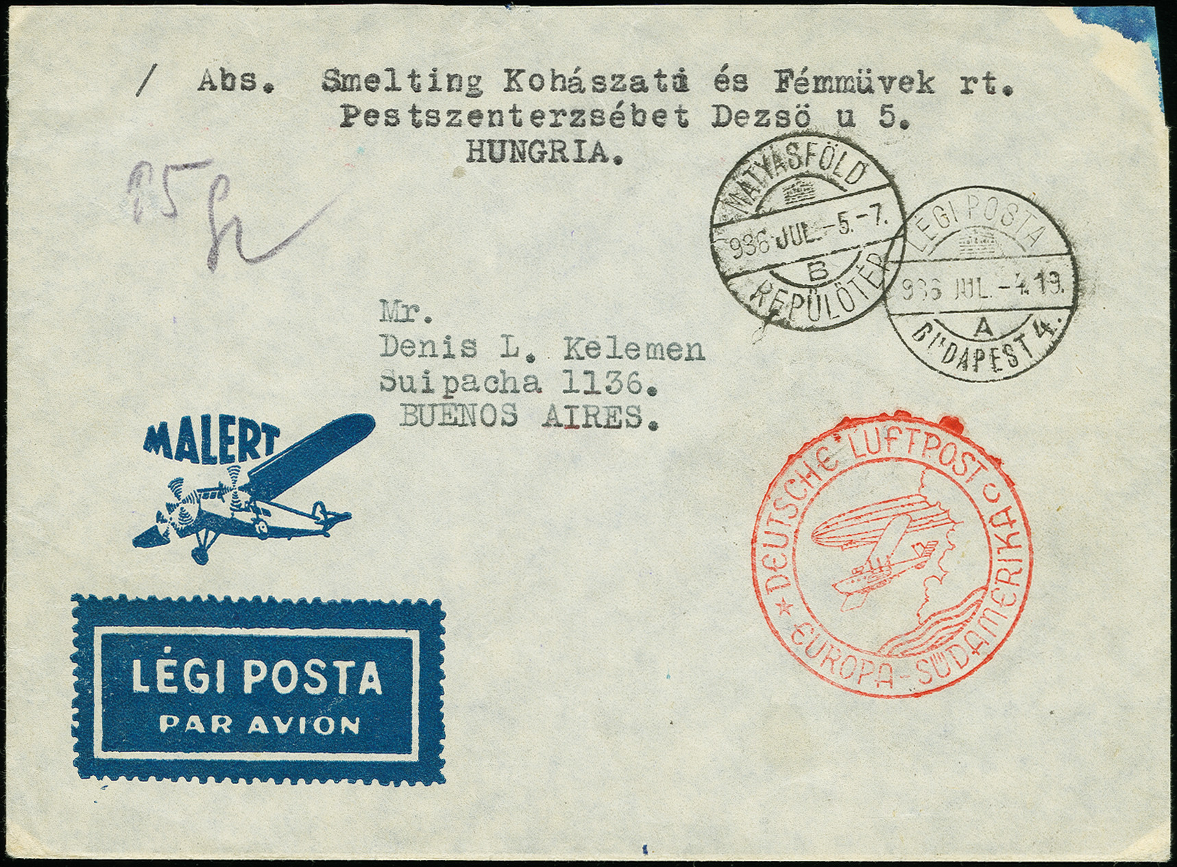 Lot 731 - airmail treaty post -  Heinrich Koehler Auktionen Auction #371- Day 1