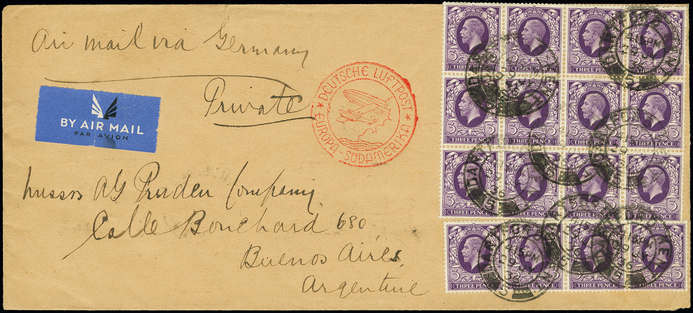 Lot 714 - airmail treaty post - Heinrich Koehler Auktionen Auction #371- Day 1 Lot 714 - airmail treaty post - Heinrich Koehler Auktionen Auction #371- Day 1