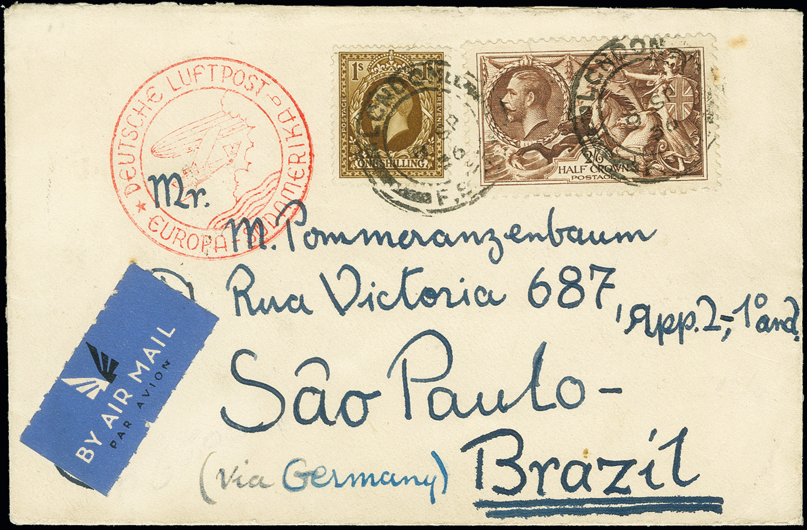 Lot 715 - airmail treaty post - Heinrich Koehler Auktionen Auction #371- Day 1 Lot 715 - airmail treaty post - Heinrich Koehler Auktionen Auction #371- Day 1