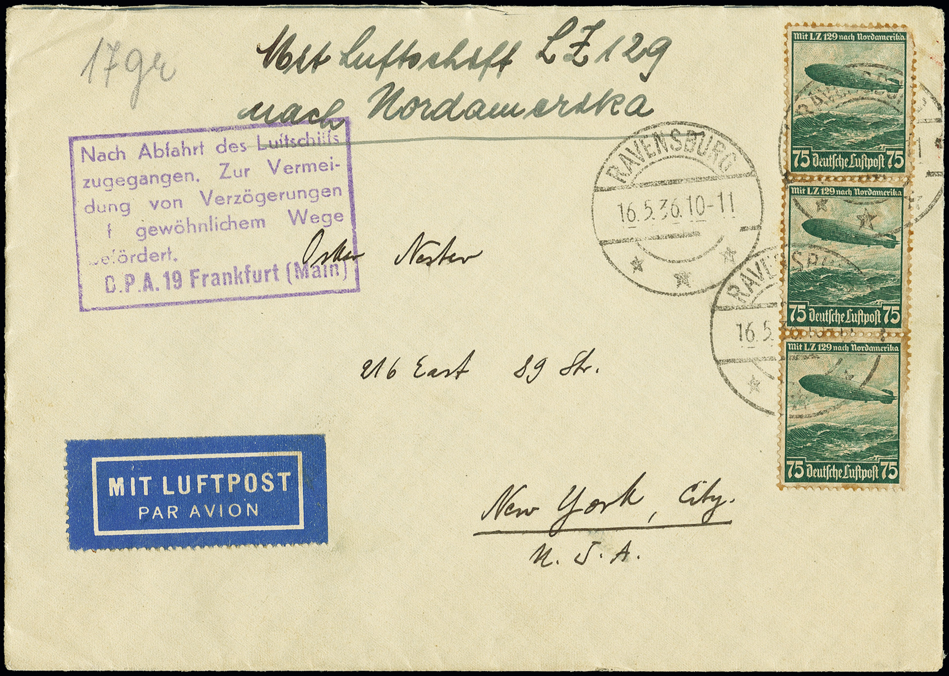 Lot 696 - airmail zeppelin - Heinrich Koehler Auktionen Auction #371- Day 1 Lot 696 - airmail zeppelin - Heinrich Koehler Auktionen Auction #371- Day 1