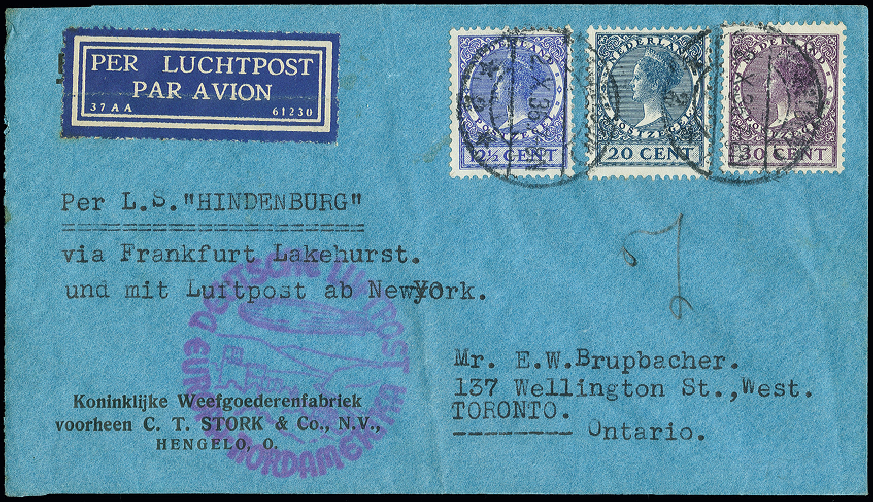 Lot 722 - airmail treaty post -  Heinrich Koehler Auktionen Auction #371- Day 1