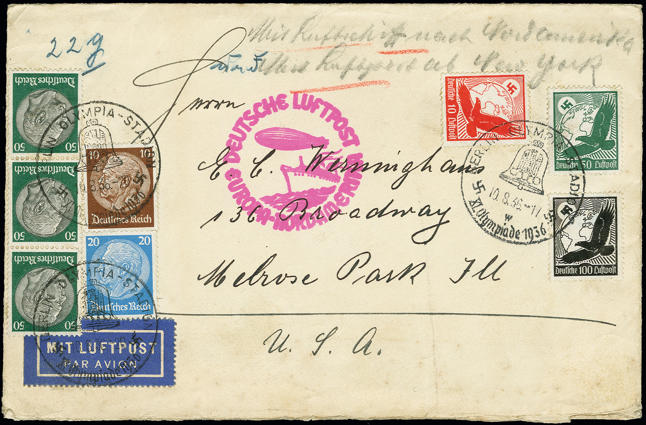Lot 700 - airmail zeppelin - Heinrich Koehler Auktionen Auction #371- Day 1 Lot 700 - airmail zeppelin - Heinrich Koehler Auktionen Auction #371- Day 1