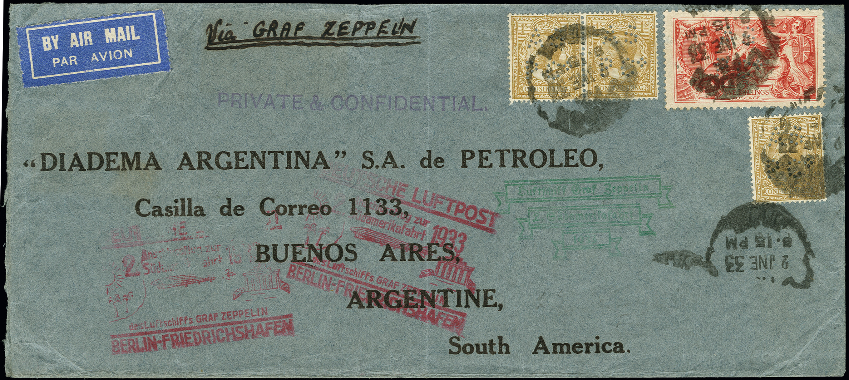 Lot 711 - airmail treaty post - Heinrich Koehler Auktionen Auction #371- Day 1 Lot 711 - airmail treaty post - Heinrich Koehler Auktionen Auction #371- Day 1