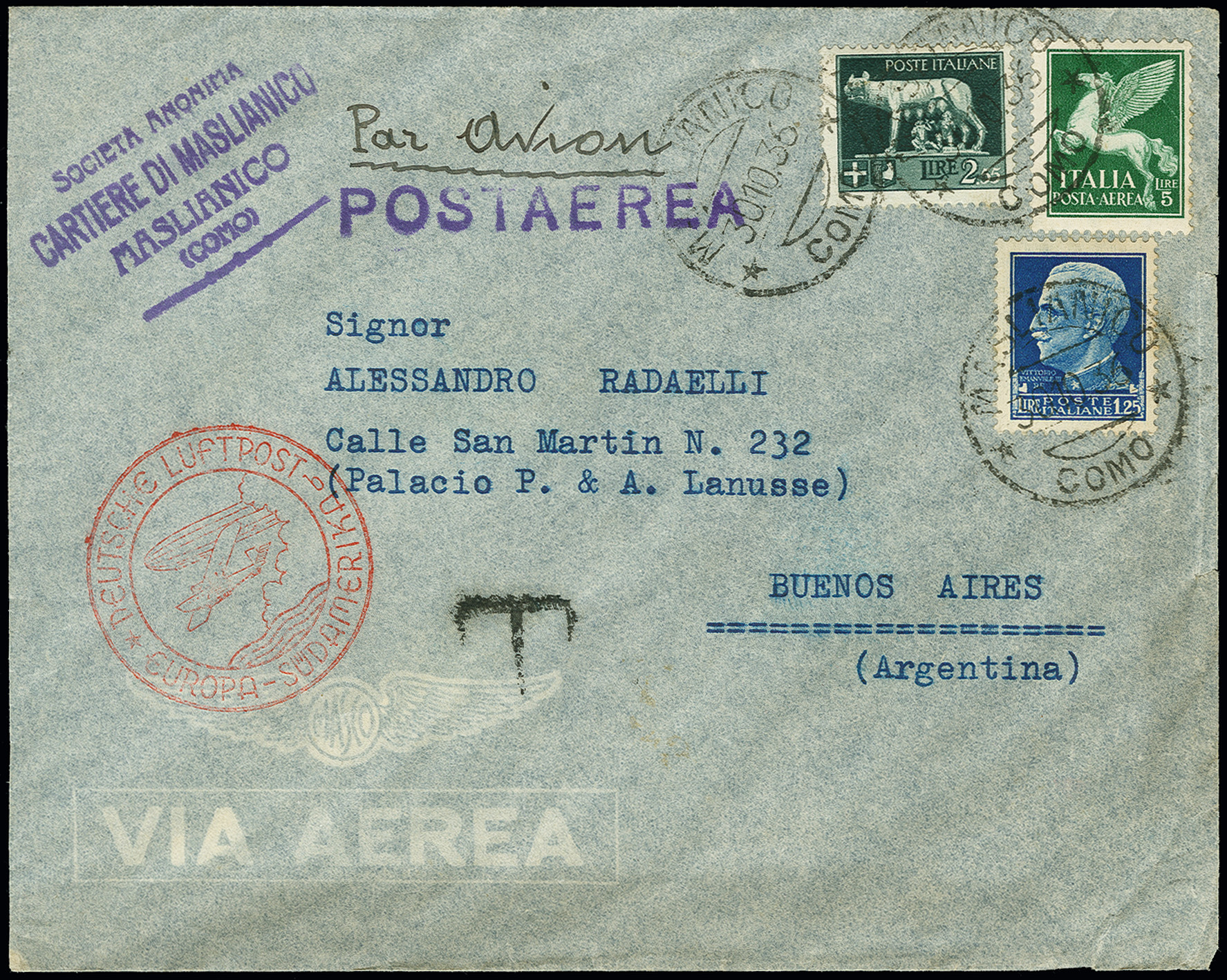 Lot 719 - airmail treaty post - Heinrich Koehler Auktionen Auction #371- Day 1 Lot 719 - airmail treaty post - Heinrich Koehler Auktionen Auction #371- Day 1