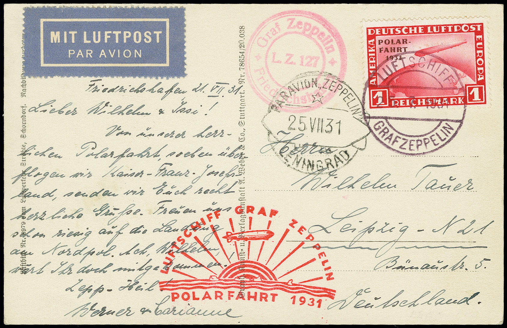 Lot 675 - airmail zeppelin - Heinrich Koehler Auktionen Auction #371- Day 1 Lot 675 - airmail zeppelin - Heinrich Koehler Auktionen Auction #371- Day 1