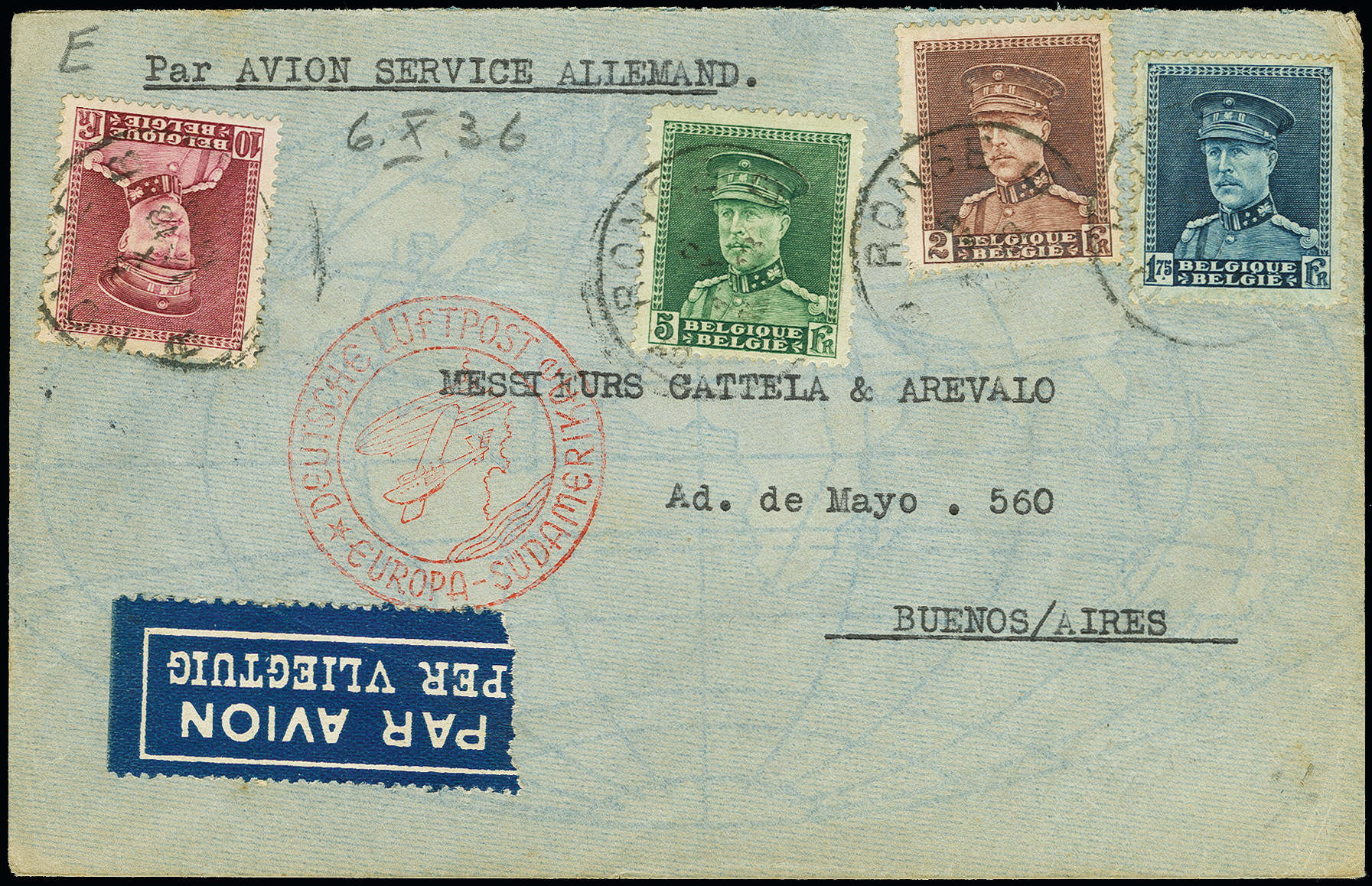 Lot 704 - airmail treaty post - Heinrich Koehler Auktionen Auction #371- Day 1 Lot 704 - airmail treaty post - Heinrich Koehler Auktionen Auction #371- Day 1