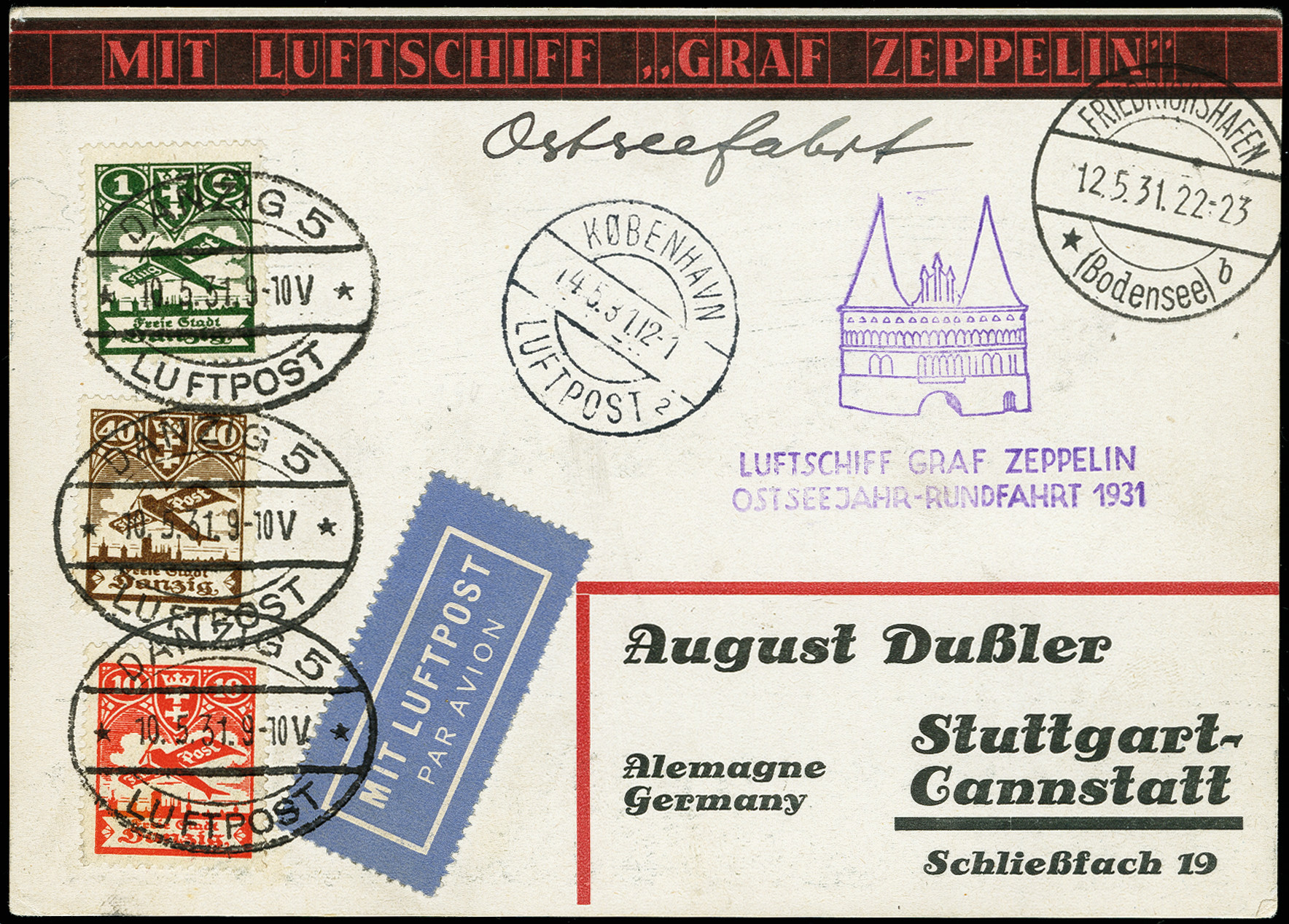 Lot 707 - airmail treaty post - Heinrich Koehler Auktionen Auction #371- Day 1 Lot 707 - airmail treaty post - Heinrich Koehler Auktionen Auction #371- Day 1