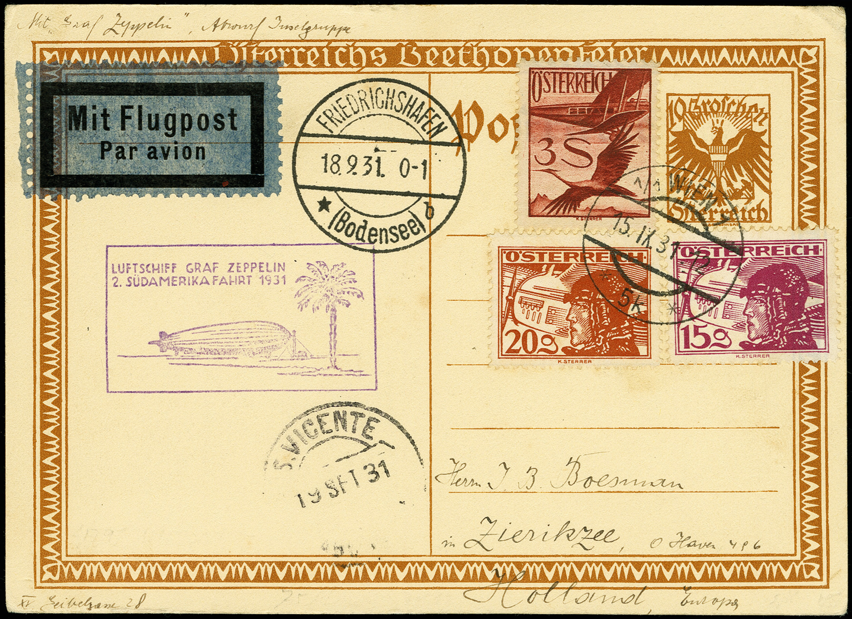 Lot 676 - airmail treaty post - Heinrich Koehler Auktionen Auction #371- Day 1 Lot 676 - airmail treaty post - Heinrich Koehler Auktionen Auction #371- Day 1