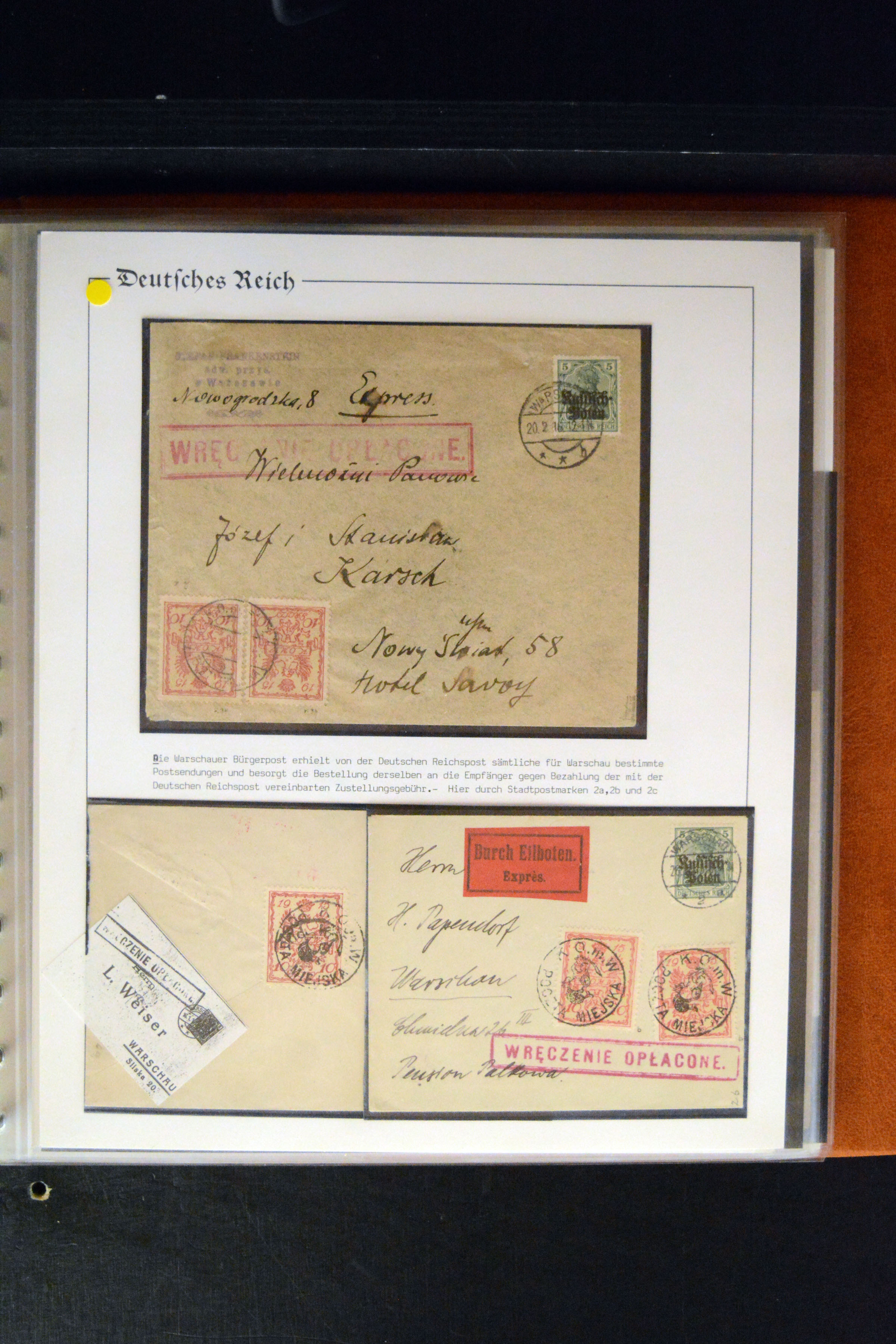 Lot 3839 - german post in poland German Post in Poland - local mail -  Heinrich Koehler Auktionen Auction #371- Day 3