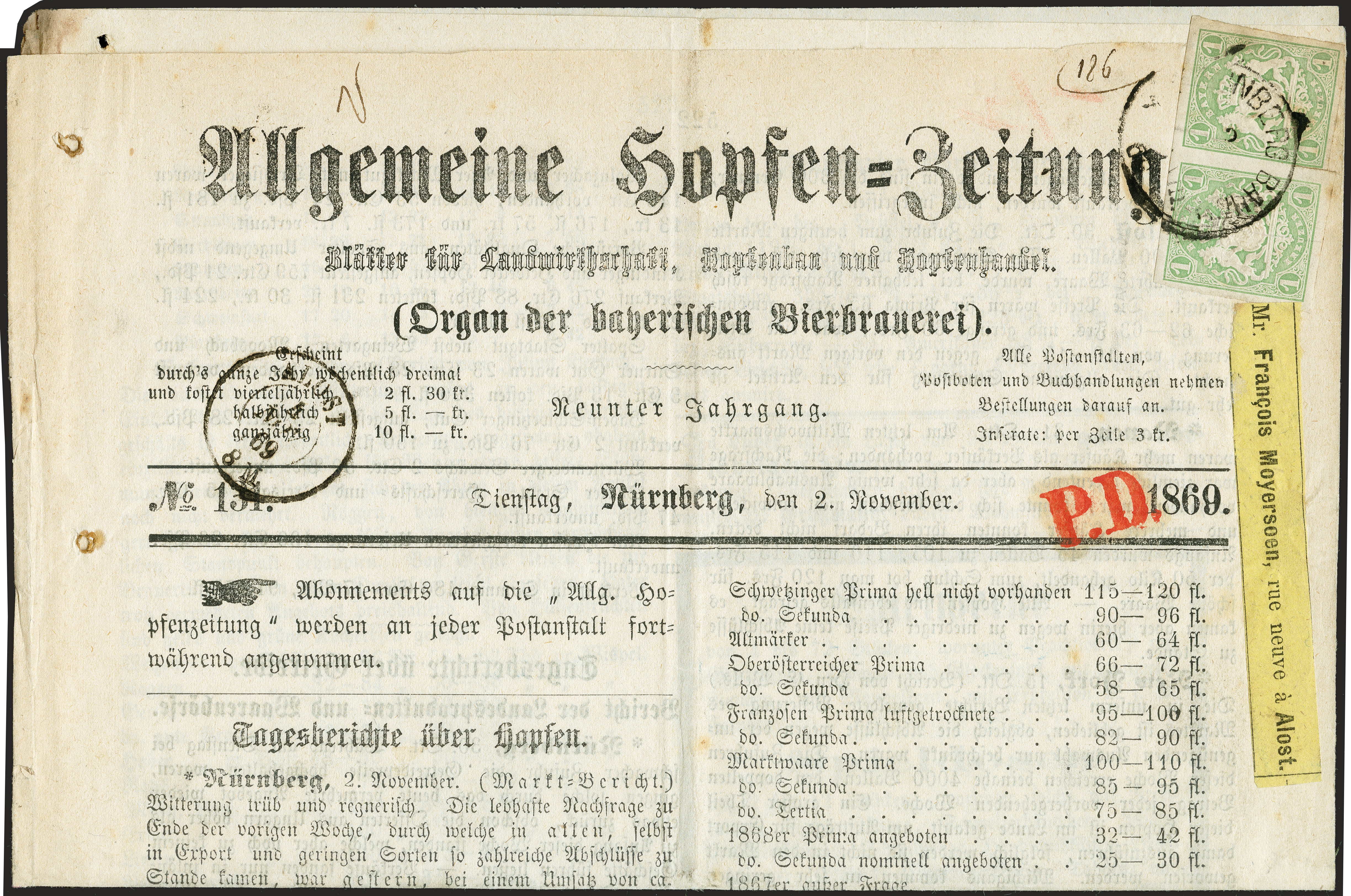 Lot 38 - Altdeutsche Staaten bavaria - Heinrich Koehler Auktionen 372nd Auction - The ERIVAN Collection Lot 38 - Altdeutsche Staaten bavaria - Heinrich Koehler Auktionen 372nd Auction - The ERIVAN Collection