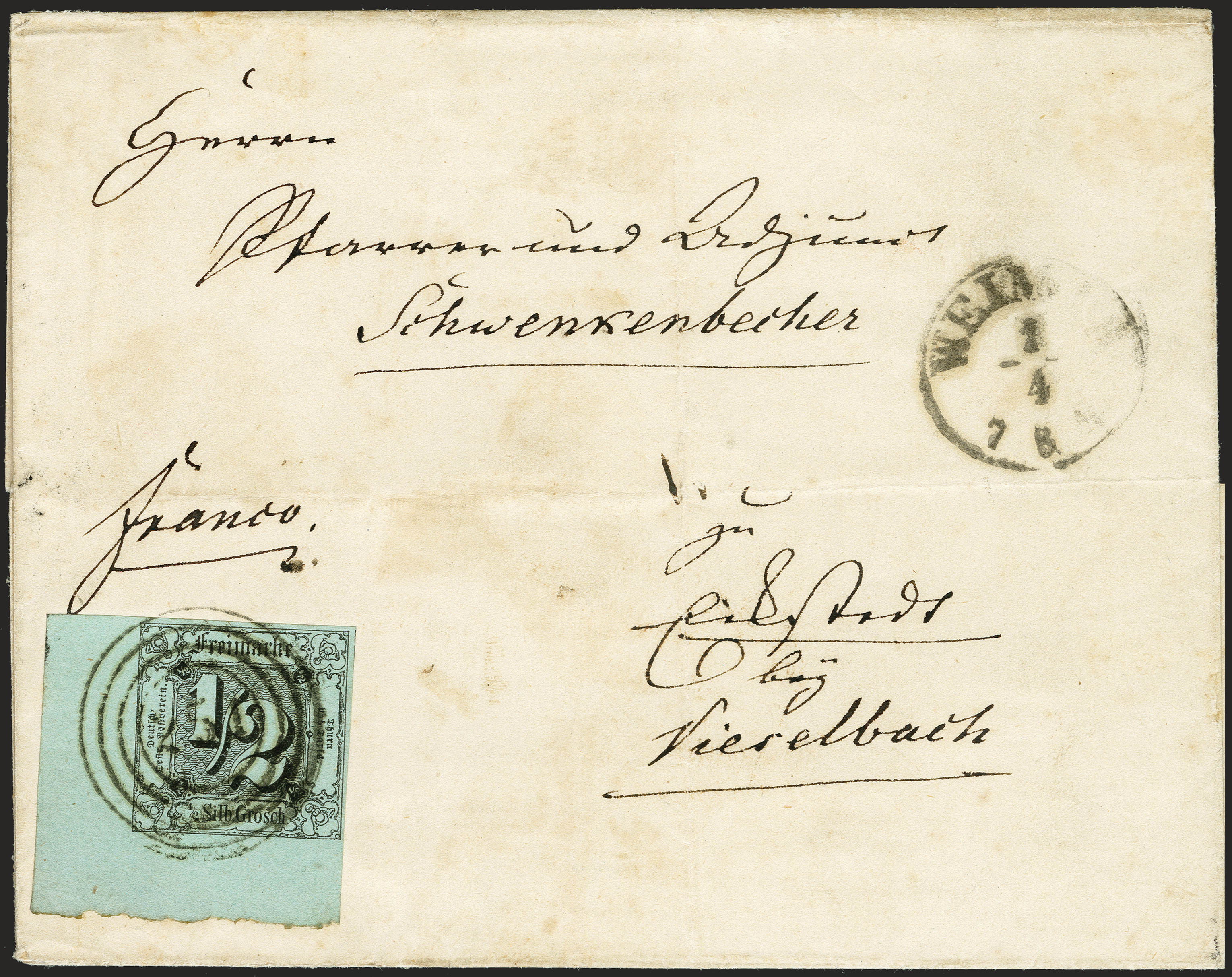 Lot 273 - Altdeutsche Staaten thurn and taxis - Heinrich Koehler Auktionen 372nd Auction - The ERIVAN Collection Lot 273 - Altdeutsche Staaten thurn and taxis - Heinrich Koehler Auktionen 372nd Auction - The ERIVAN Collection