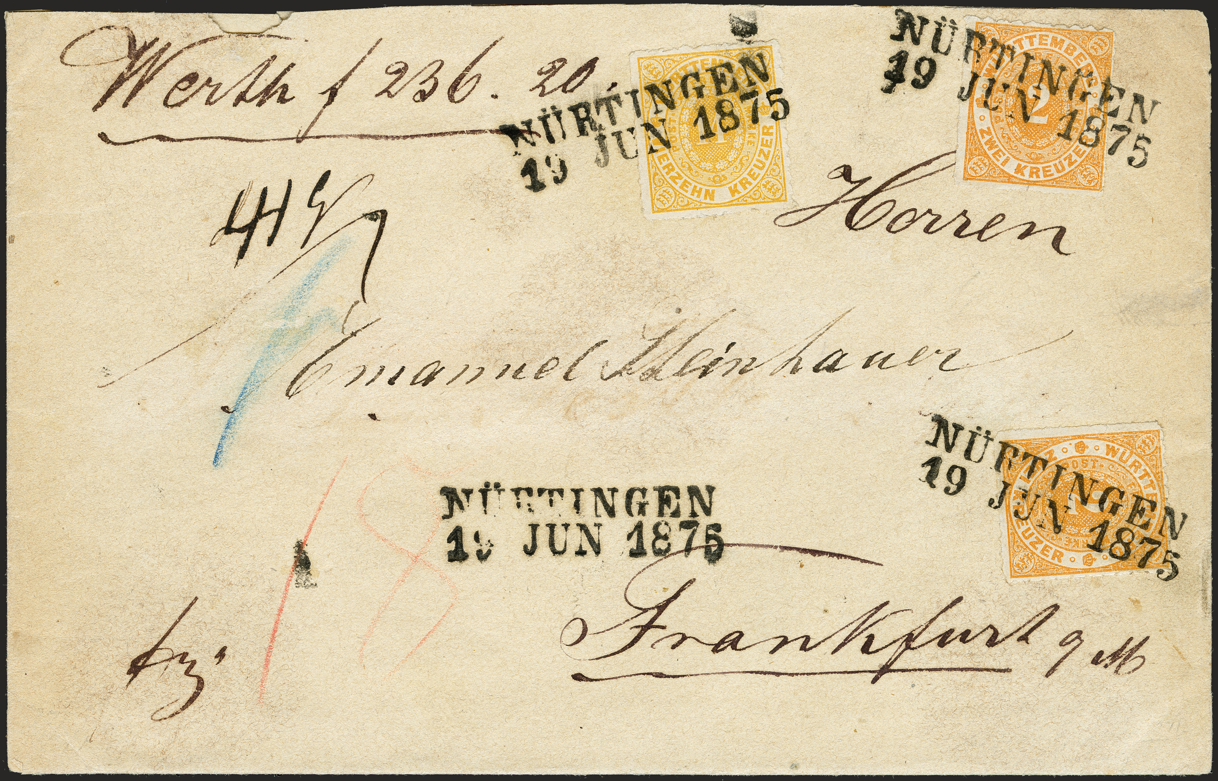 Lot 299 - Altdeutsche Staaten Wurttemberg -  Heinrich Koehler Auktionen 372nd Auction - The ERIVAN Collection