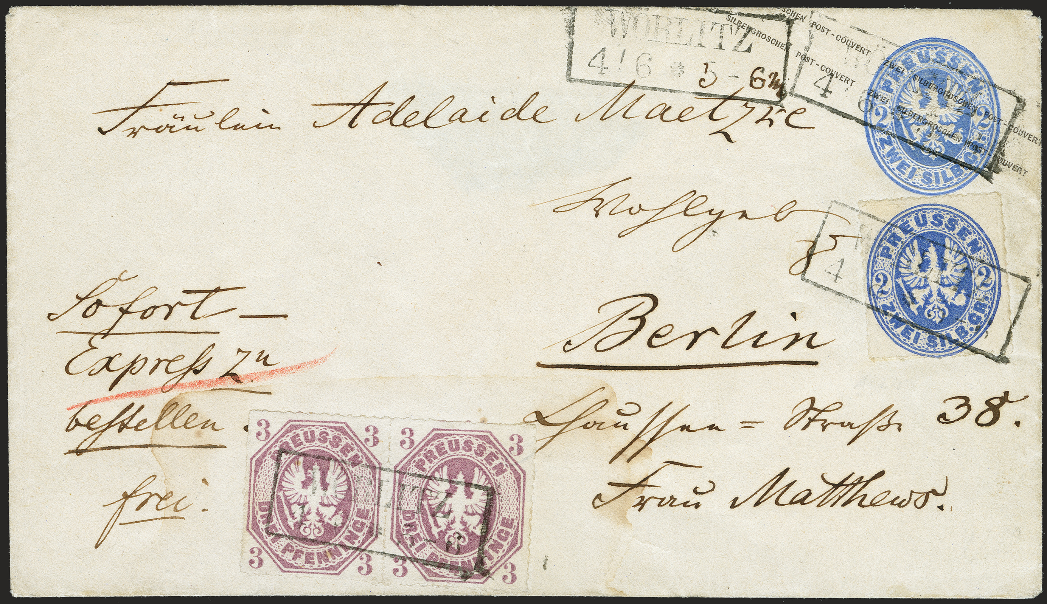 Lot 236 - preussen Prussia - postal stationary -  Heinrich Koehler Auktionen 372nd Auction - The ERIVAN Collection