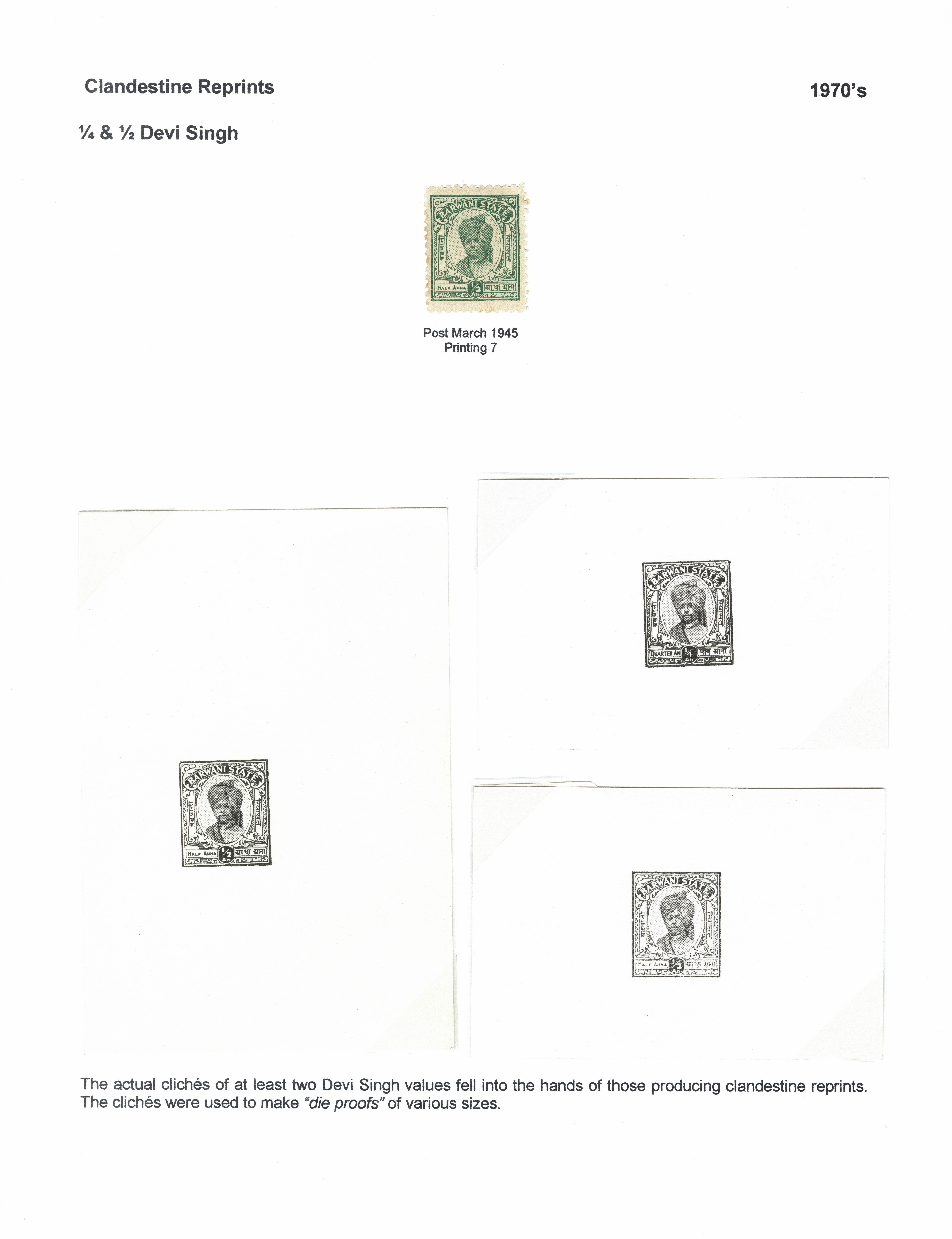 Lot 10215 - india small states Barwani -  Heinrich Koehler Auktionen Heinrich Köhler Auction 377 - Day 2